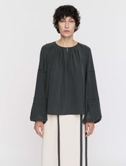 Silk Crepe de Soie Havre Blouse - 44 - Image 39