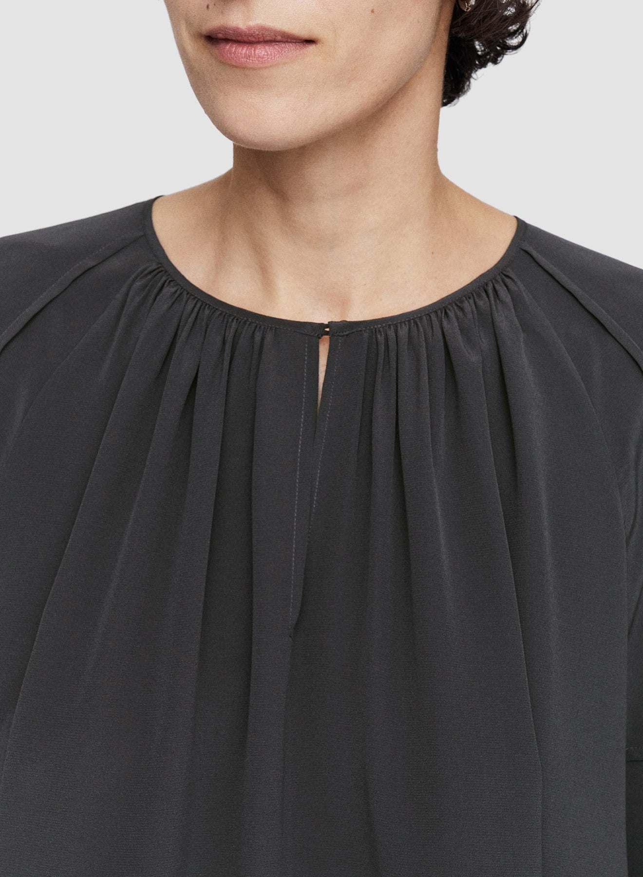 Silk Crepe de Soie Havre Blouse - 44 - Image 41