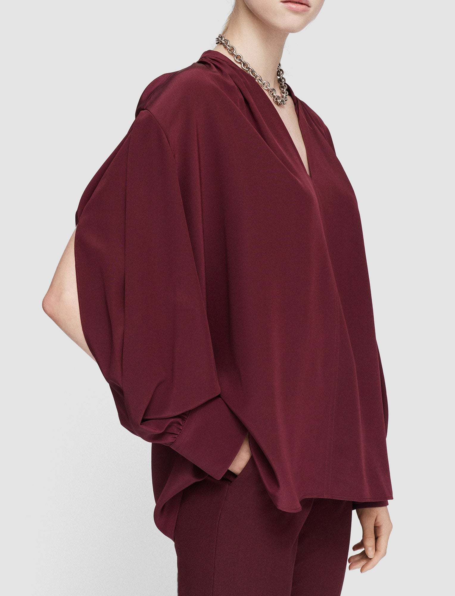 Silk Crepe de Chine Blondel Blouse - 44 - Image 47
